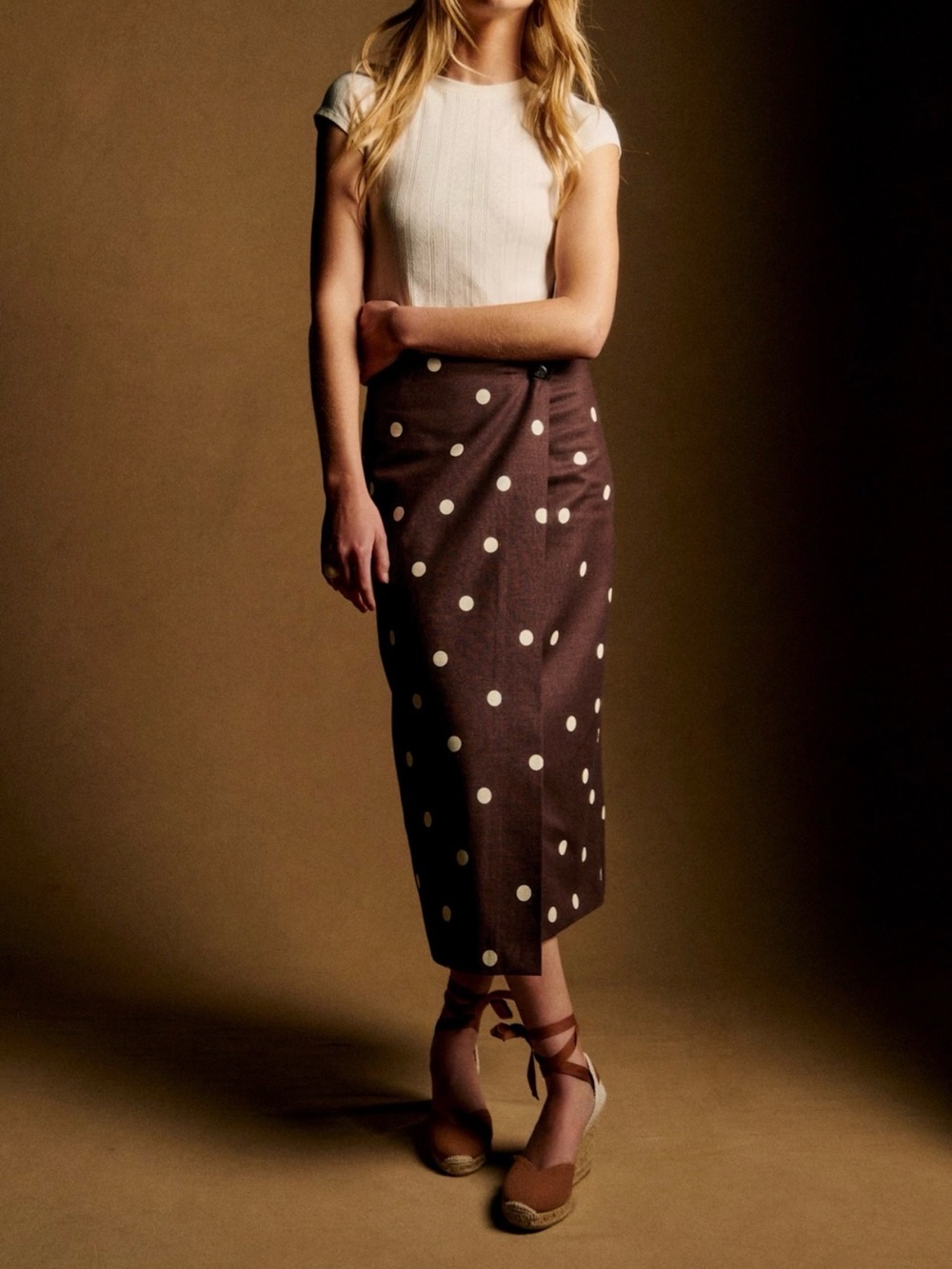 NWT Sezane Jupe Pierra- polka dot-size 4/36